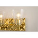 Alpha 3 Light 25 inch AGB Bath Light Wall Light in Antique Brass